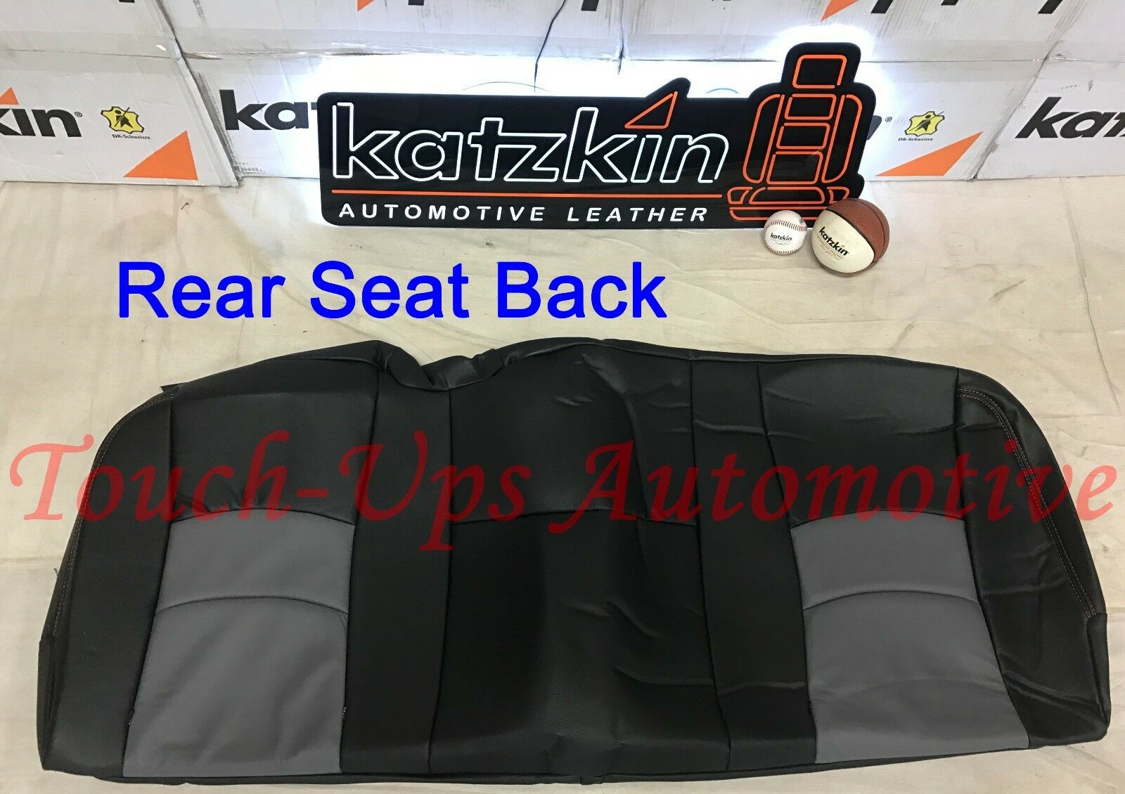 2013-2018 Dodge Ram Crew Cab KATZKIN Black Diesel Gray Salsa Leather Seat Kit