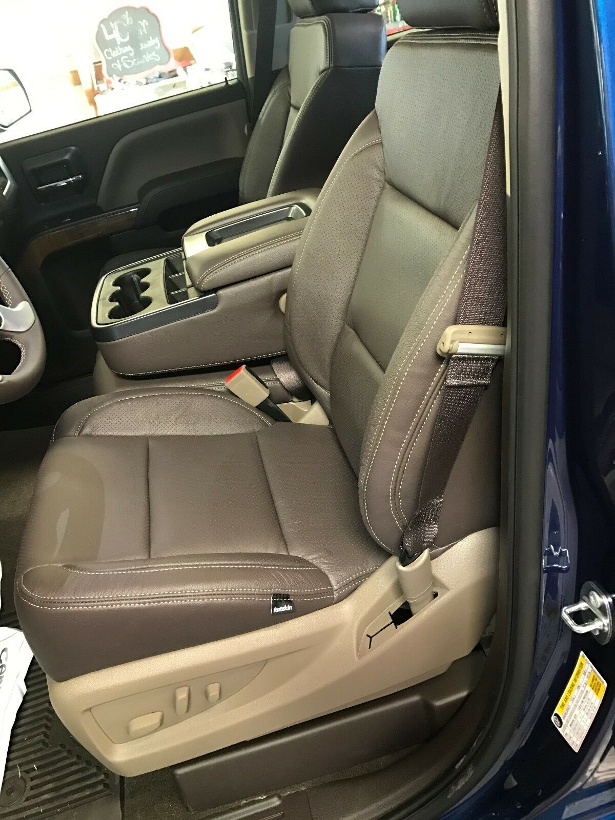 2014-2018 Silverado Crew Cab KATZKIN Cocoa Dune Leather Seat Covers Kit Java