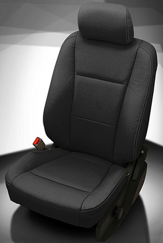 2019-20 Ford F250 XLT SuperCrew KATZKIN Leather Seat Covers Factory Match Black