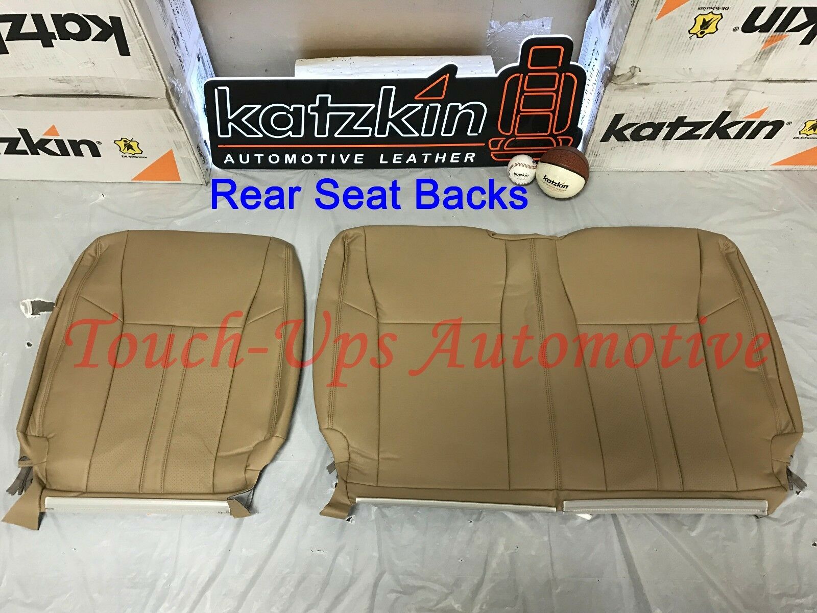 2015-2018 Ford F-150 XLT SuperCrew KATZKIN Leather Seat Covers Kit Camel Replace