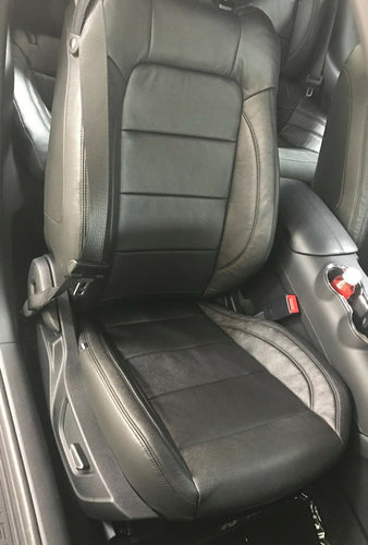 2015-2020 Ford Mustang GT V6 Eco Coupe KATZKIN Black Leather Seat Covers Kit