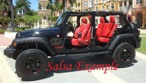2013-2018 Jeep Wrangler JK Katzkin Leather Seats New Salsa Red Custom Perforated