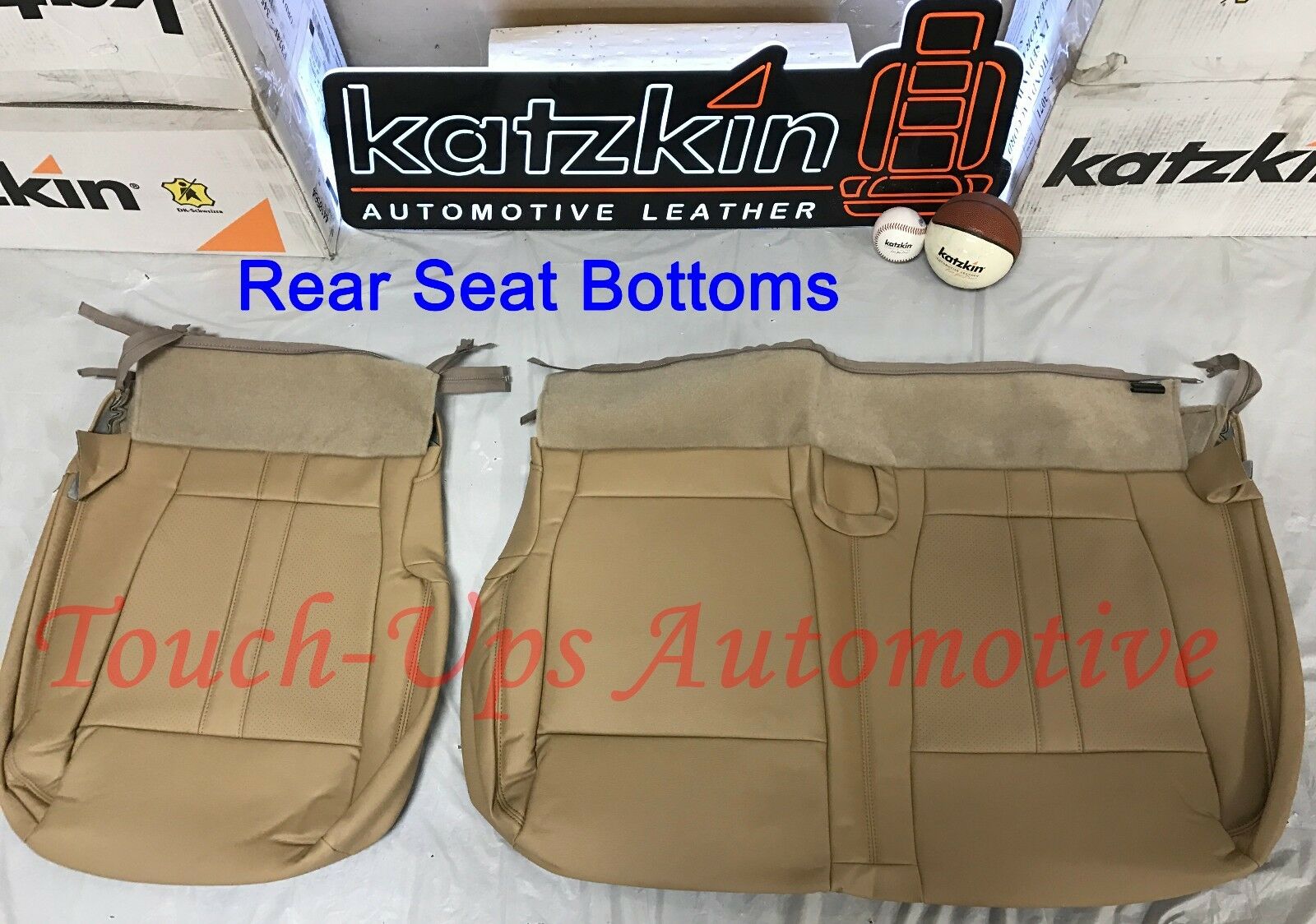 2015-2018 Ford F-150 XLT SuperCrew KATZKIN Leather Seat Covers Kit Camel Replace
