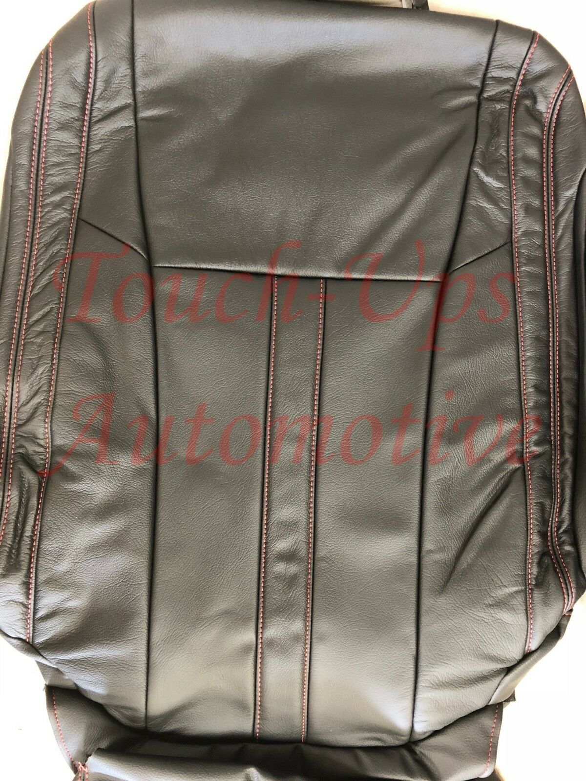 2015-2020 Ford F-150 XLT SuperCrew KATZKIN Black Red Leather Seat Covers Kit