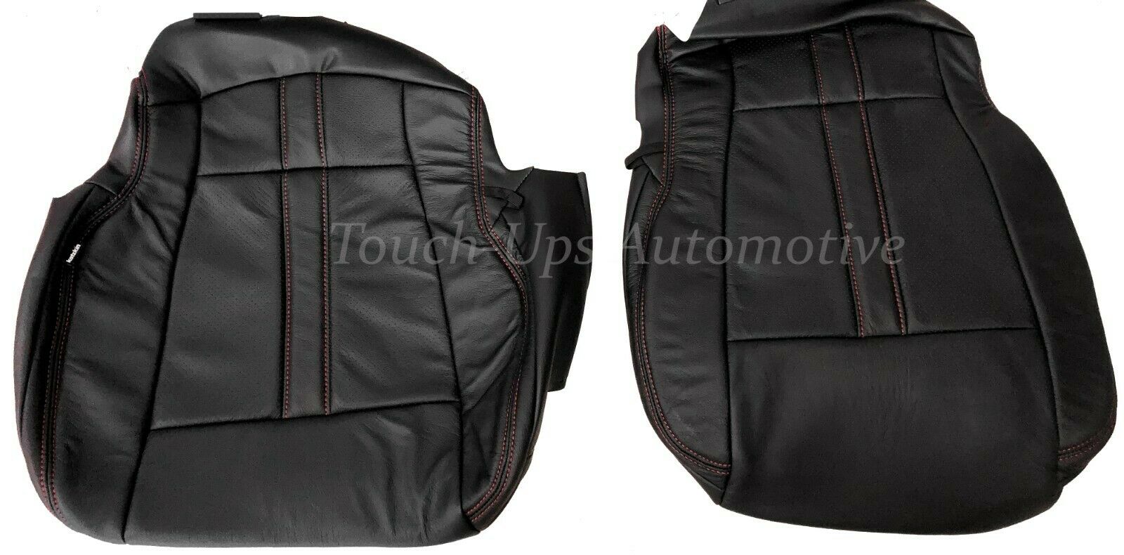 2015-2018 Ford F-150 XLT SuperCrew KATZKIN Leather Seat Covers Black Sport Red