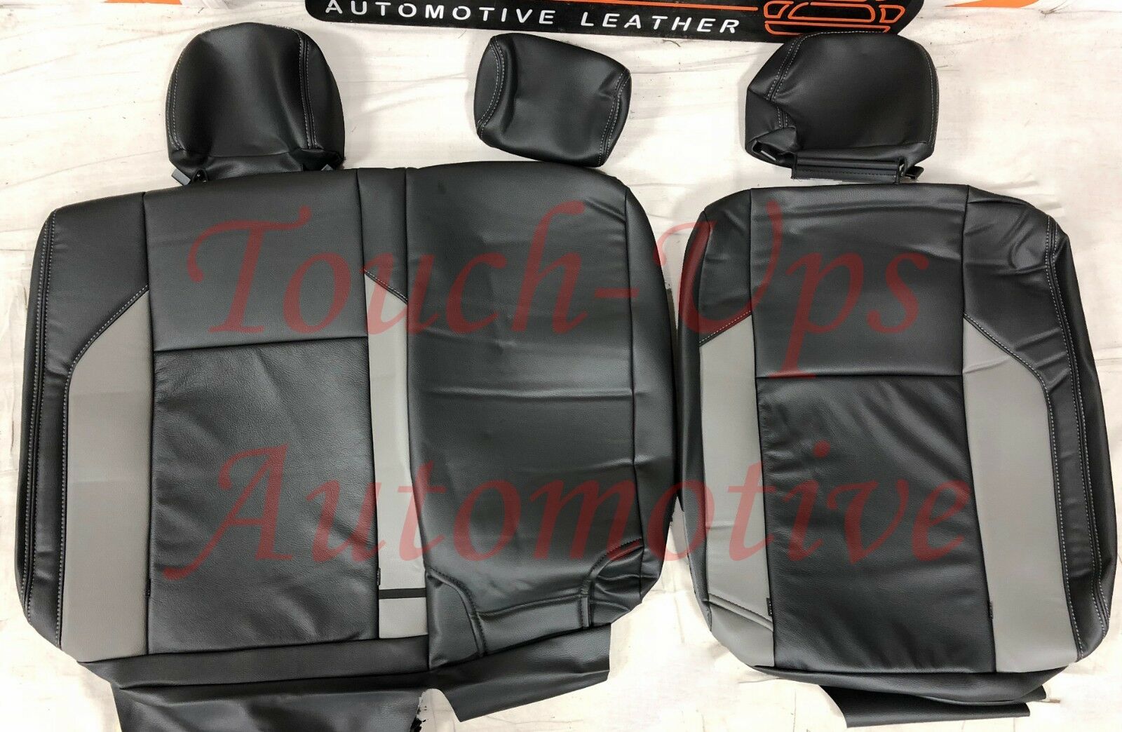2016-2022 Tacoma DOUBLE Cab SR5 TRD Sport Black Gray Katzkin Leather Seat Covers Kit