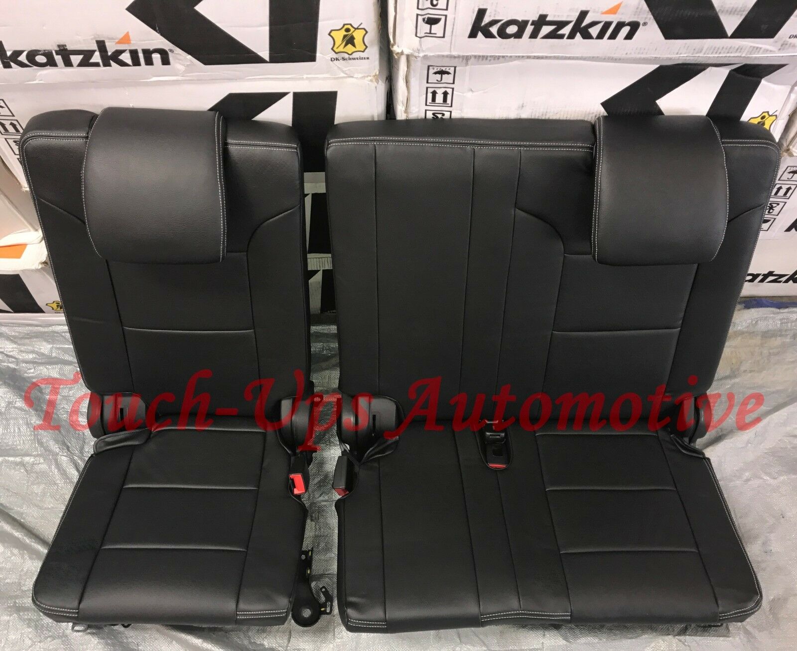 2016 2017 2018 Chevrolet Tahoe KATZKIN Black Leather Seat Covers Kit NEW 3 row