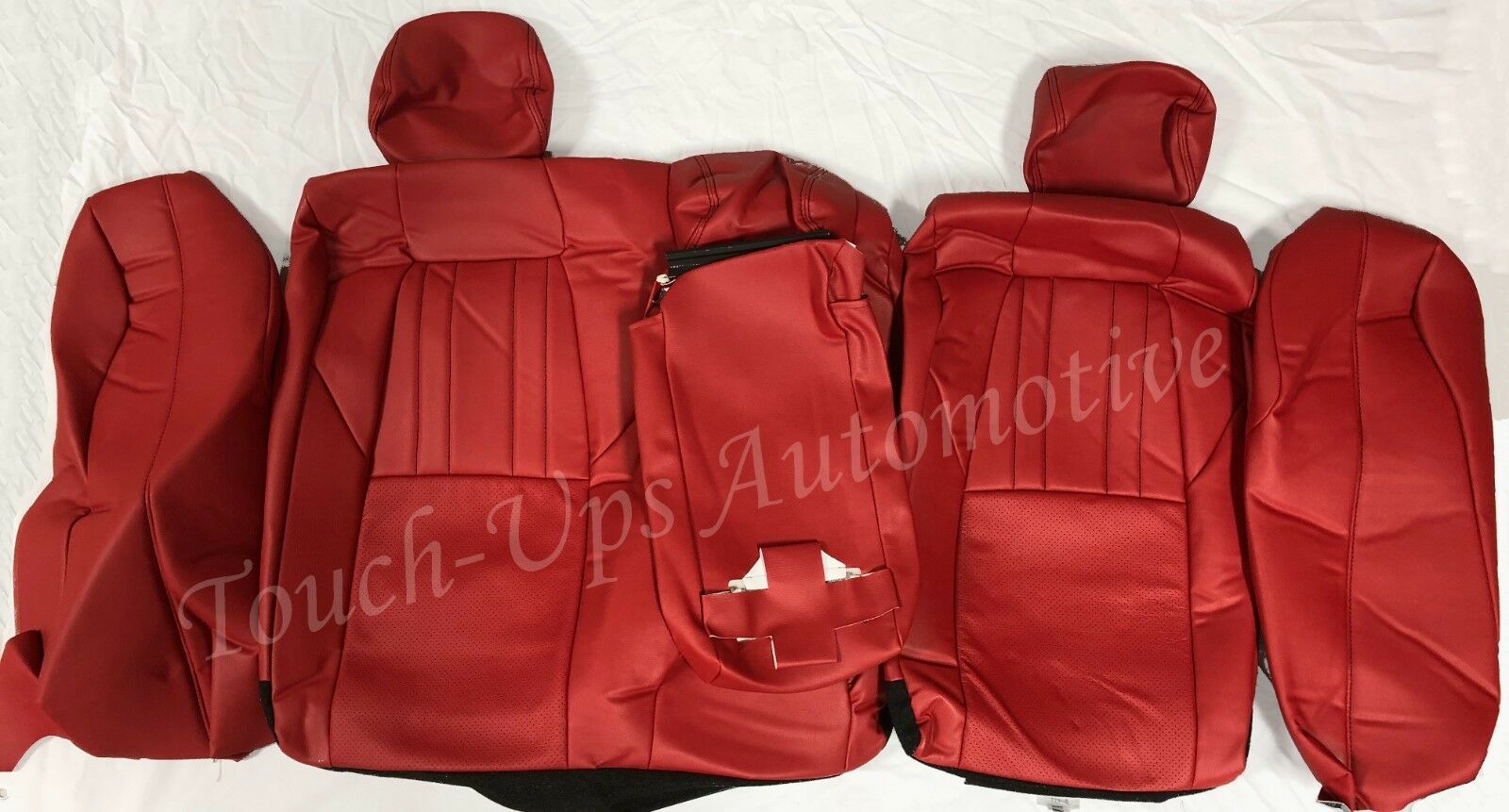 2018-2020 Honda Accord Sport EX Hybrid Sedan Red Blk Katzkin Leather Seat Covers