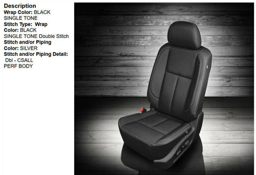 2016-2019 Nissan Titan XD Crew Cab SV/PRO-4X KATZKIN leather seat covers Black