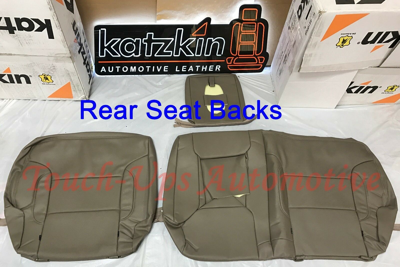 2014-2018 Silverado Crew Cab LT Katzkin Cocoa Dune Leather Seat Covers Replace