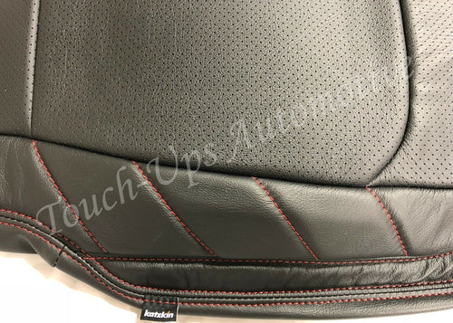 2019-20 Ford F-150 XLT Super Crew KATZKIN Leather Seats Covers LIMITED Black Red