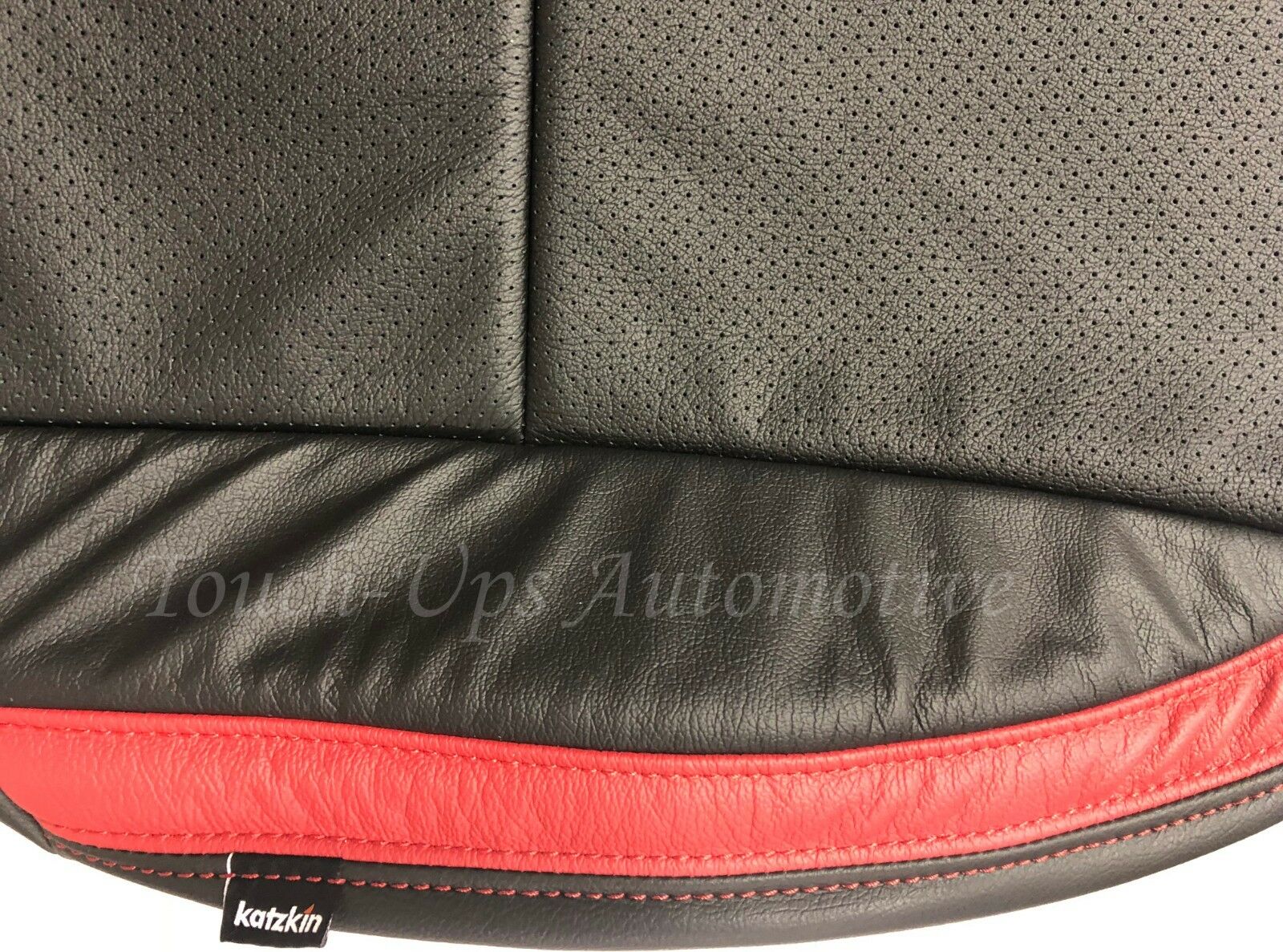 2010-2015 Camaro LS LT RS SS Custom KATZKIN Leather Seat Covers Kit Black Red