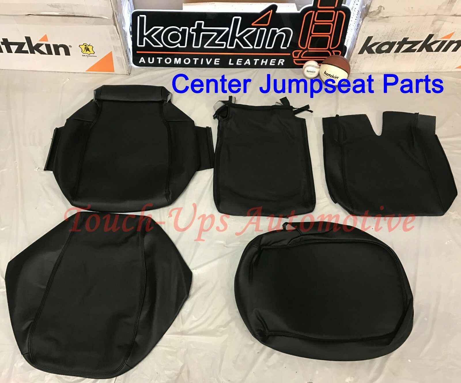 2010-2013 GMC Sierra Crew Cab Katzkin Black Leather Seat Covers Kit Ebony Match