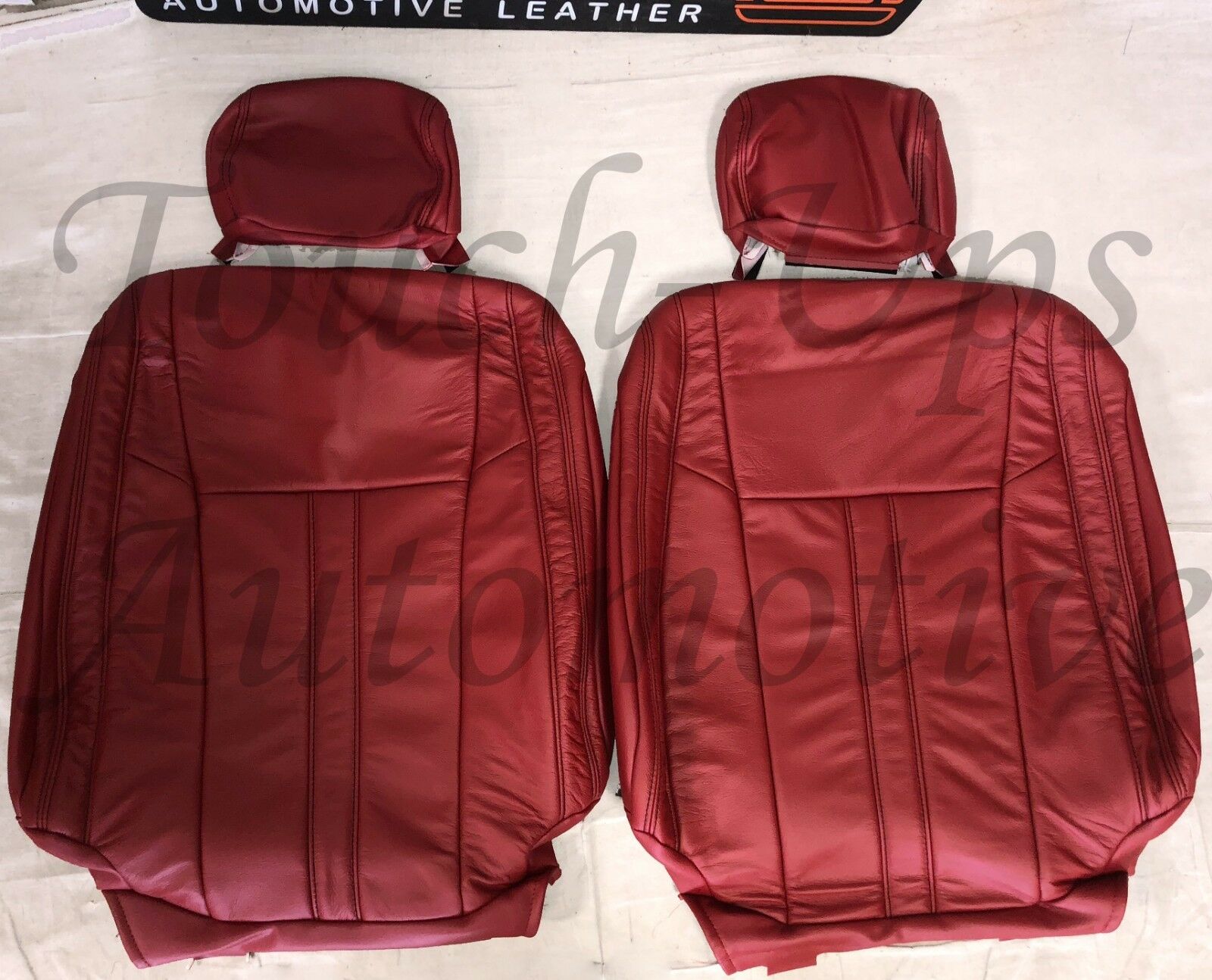 2015-2018 Ford F-150 XLT SuperCrew KATZKIN Leather Seat Covers Kit Cardinal Red