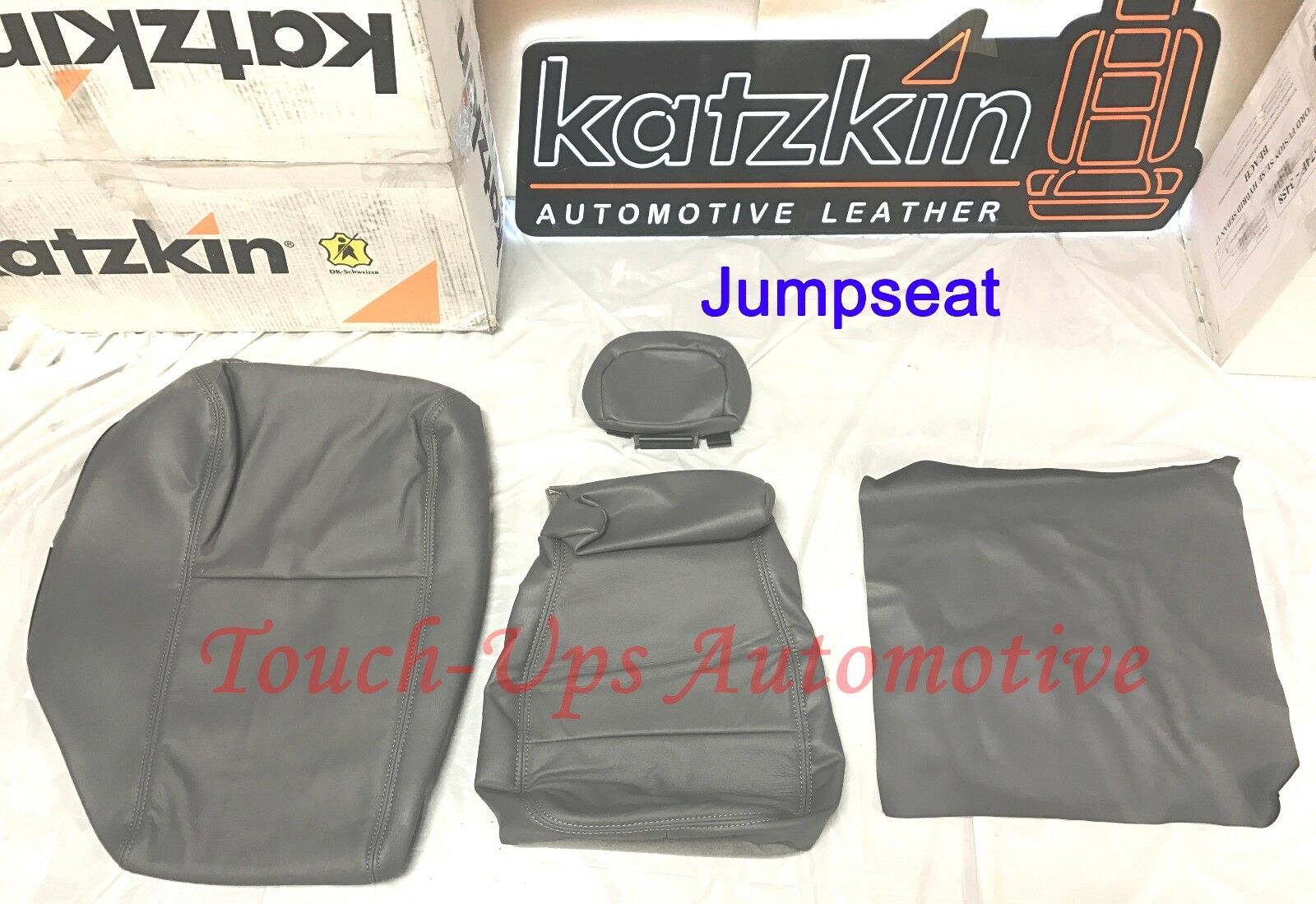 2013 2014 Ford F-150 XLT SuperCrew Cab Katzkin Leather Seat Covers Gray Steel