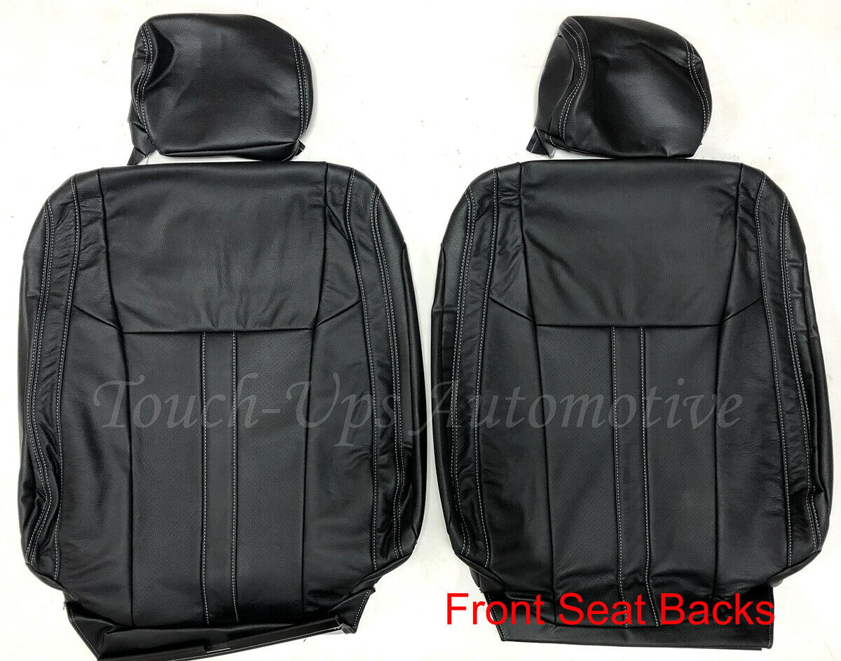 2015 2016 2017 2018 F-150 XLT SuperCrew Katzkin Black Leather Seat Covers Kit