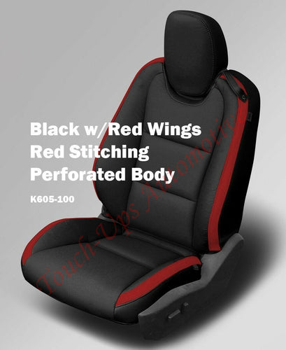 2010-2015 Camaro LS LT RS SS Custom Katzkin Leather Seat Covers Kit Black Red
