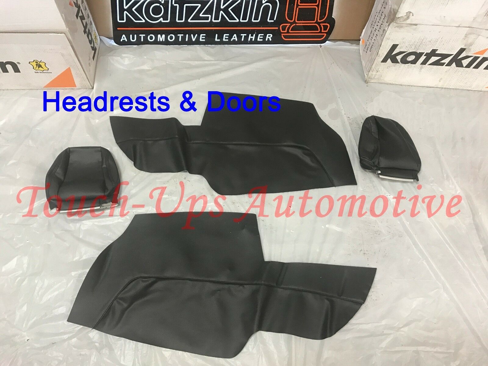 2015-2020 Ford Mustang GT V6 Eco Coupe KATZKIN Black Leather Seat Covers Kit