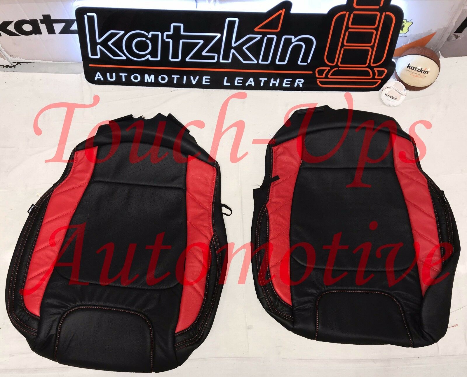 2015-2018 Ford F-150 XLT Super Crew KATZKIN Leather Seats NEW LIMITED Black Red