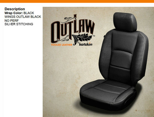 2013-2018 Dodge Ram Quad Cab Black Outlaw Katzkin Leather seat Covers Kit