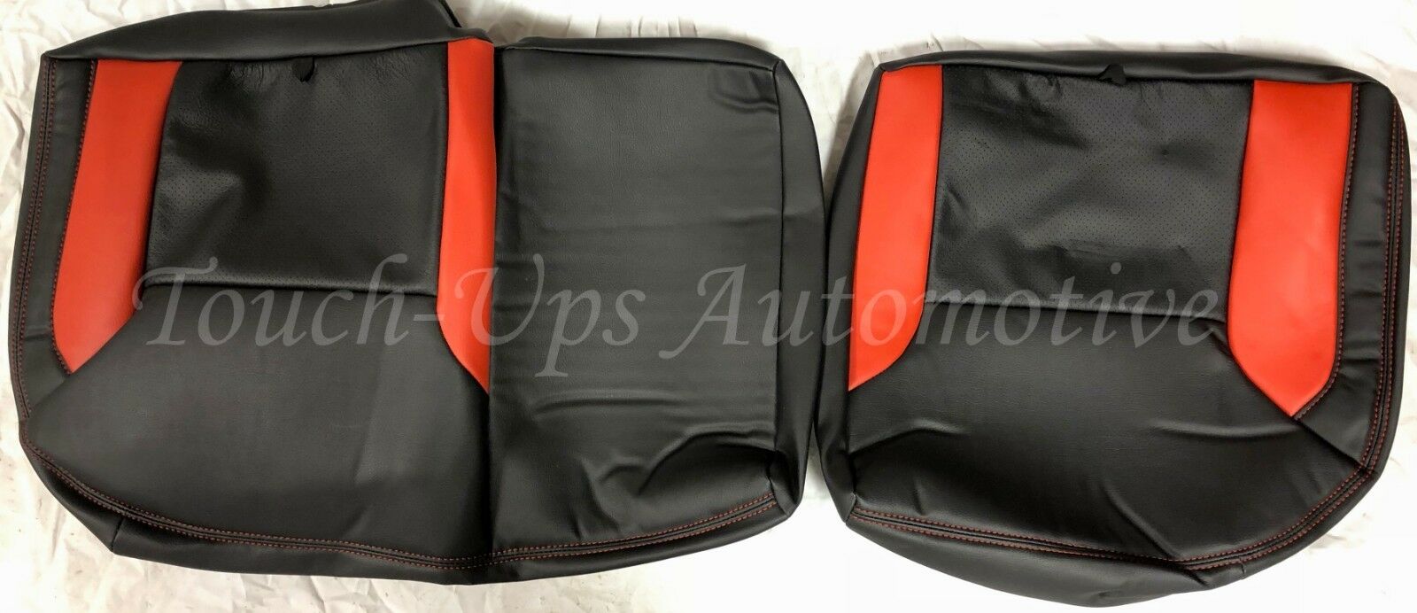 2016-2022 Toyota Tacoma DOUBLE Cab Black Tangerine Katzkin Leather Seat Covers Perfed