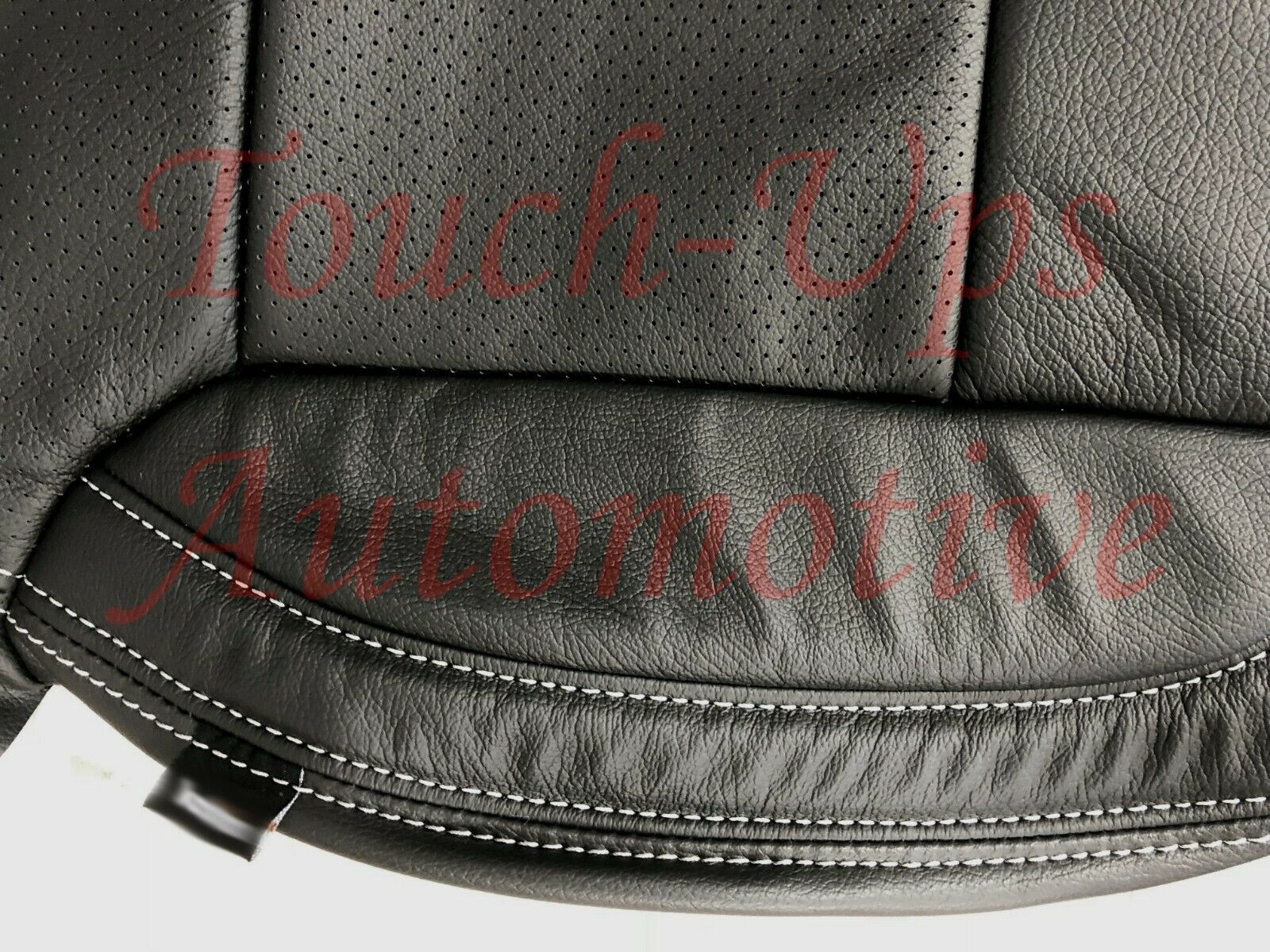 Leather Seat Covers 2014-2018 Chevrolet Silverado Crew Cab Black Silver *Design*