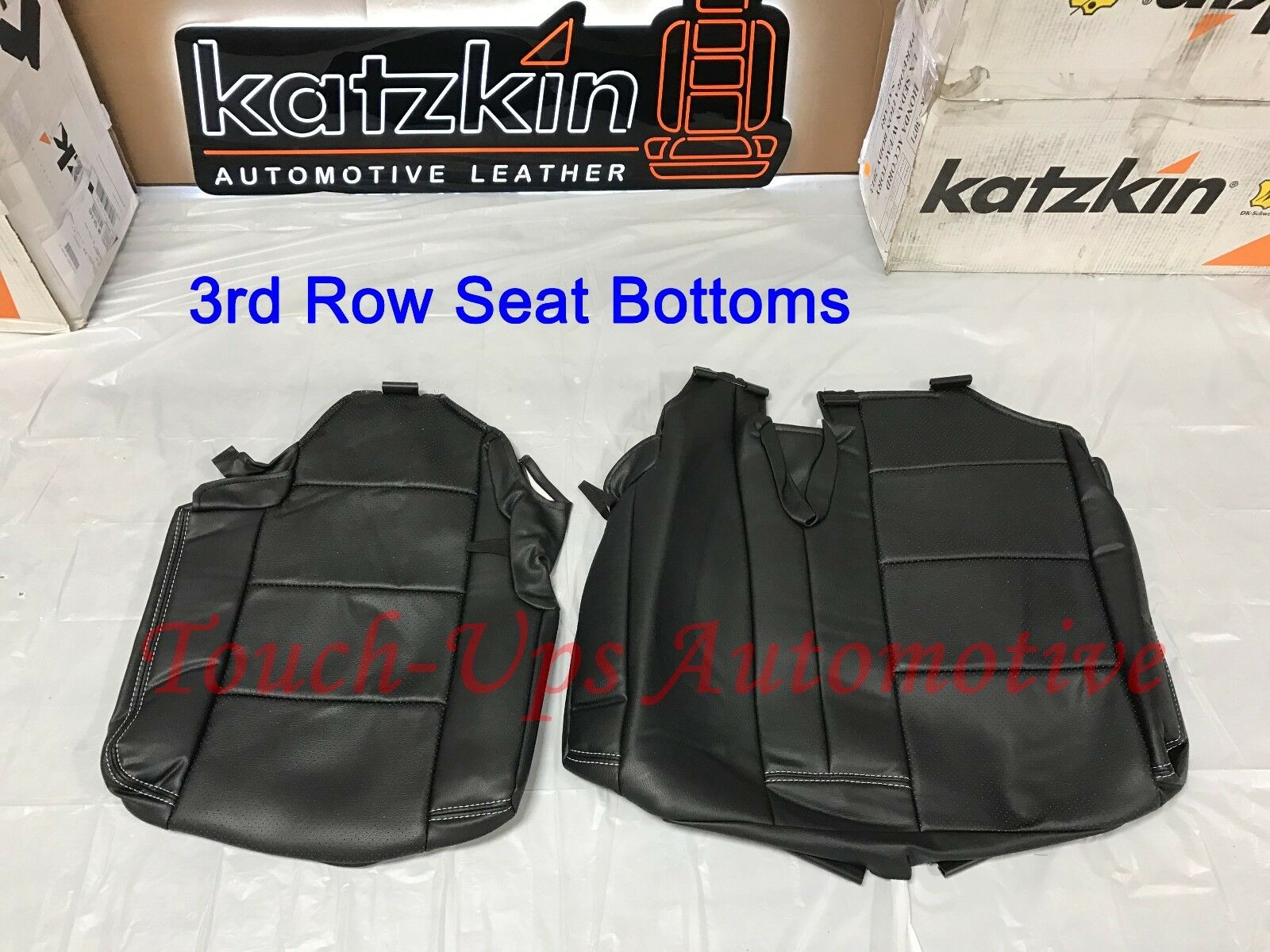 2016 2017 2018 Chevrolet Tahoe KATZKIN Black Leather Seat Covers Kit NEW 3 row