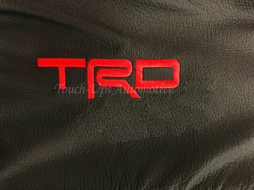 2016-21 Toyota Tacoma Double Cab ALEA Black Red Stitch Leather Seat Covers TRD