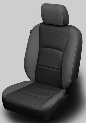 2013-2018 Dodge Ram Crew Cab Black Diesel Gray Lapis Leather Seat Covers 2 tone