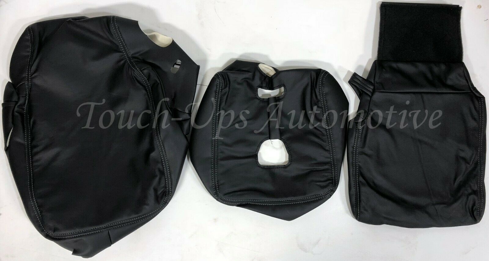 2019-20 Silverado Double Cab WT Custom KATZKIN Leather Seat Covers Kit Black