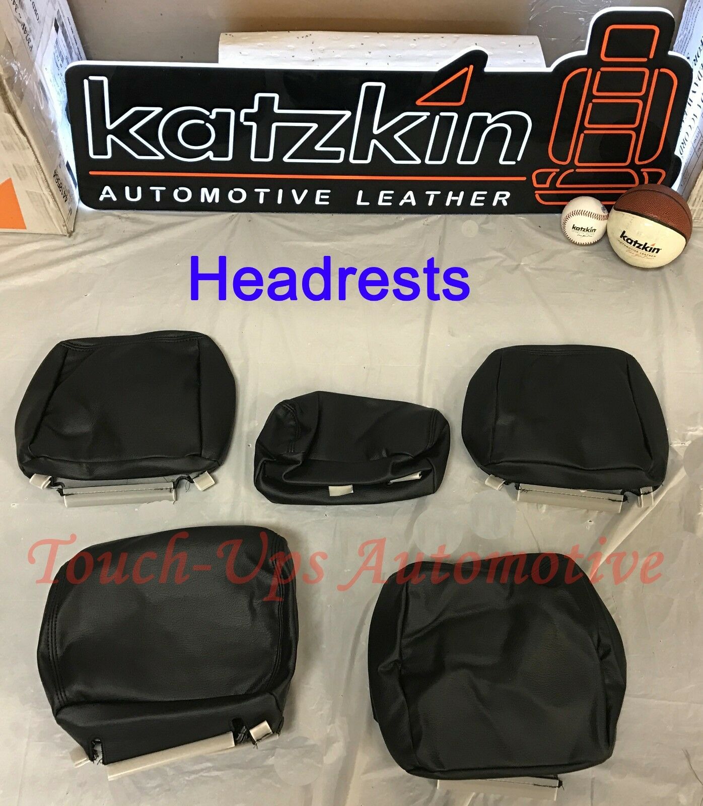 2014-2021 Toyota Tundra Double Cab KATZKIN Leather Seat Covers Kit Black TRD SR5