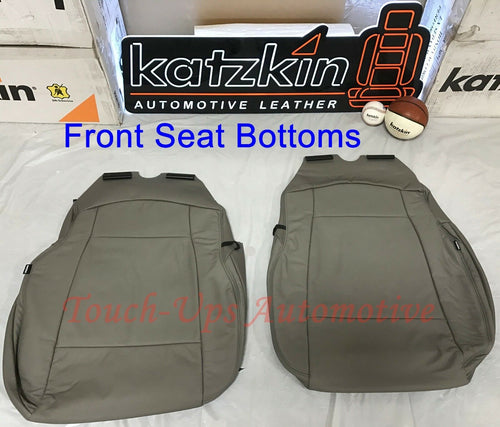 2017-2018 Ford F-250 XLT Super Crew Cab KATZKIN Leather Seat Medium Earth Gray
