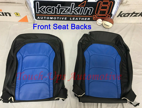 2016-2022 Chevrolet Camaro Coupe LS LT RS SS Cobalt Black Leather Seat Covers