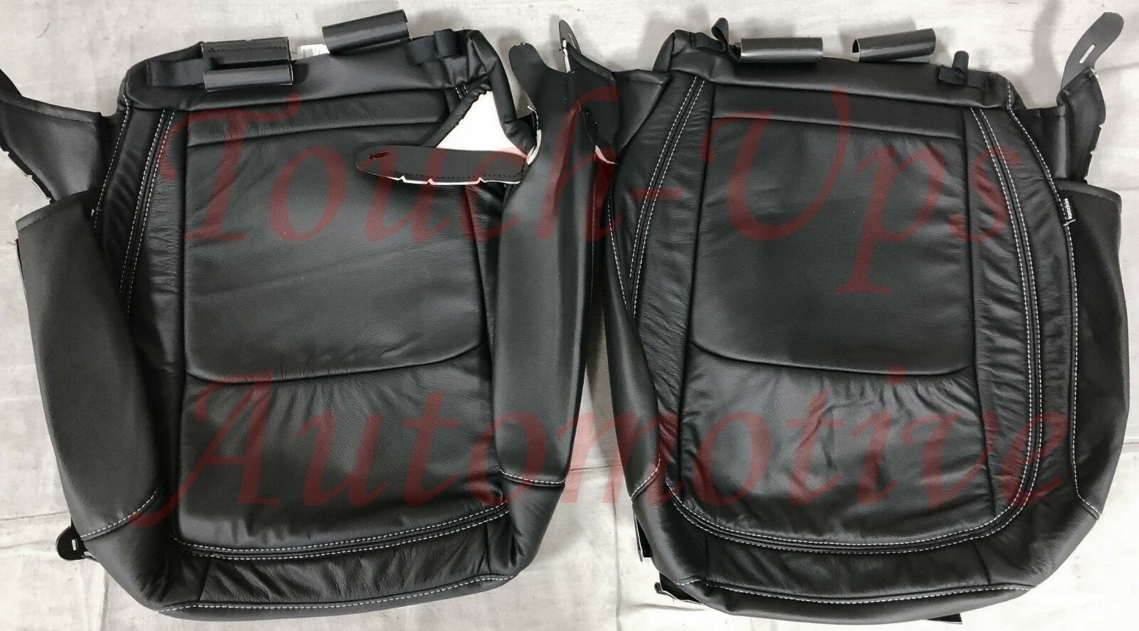 2020 Jeep Gladiator Overland Sport KATZKIN Black Silver Leather Seat Covers Kit