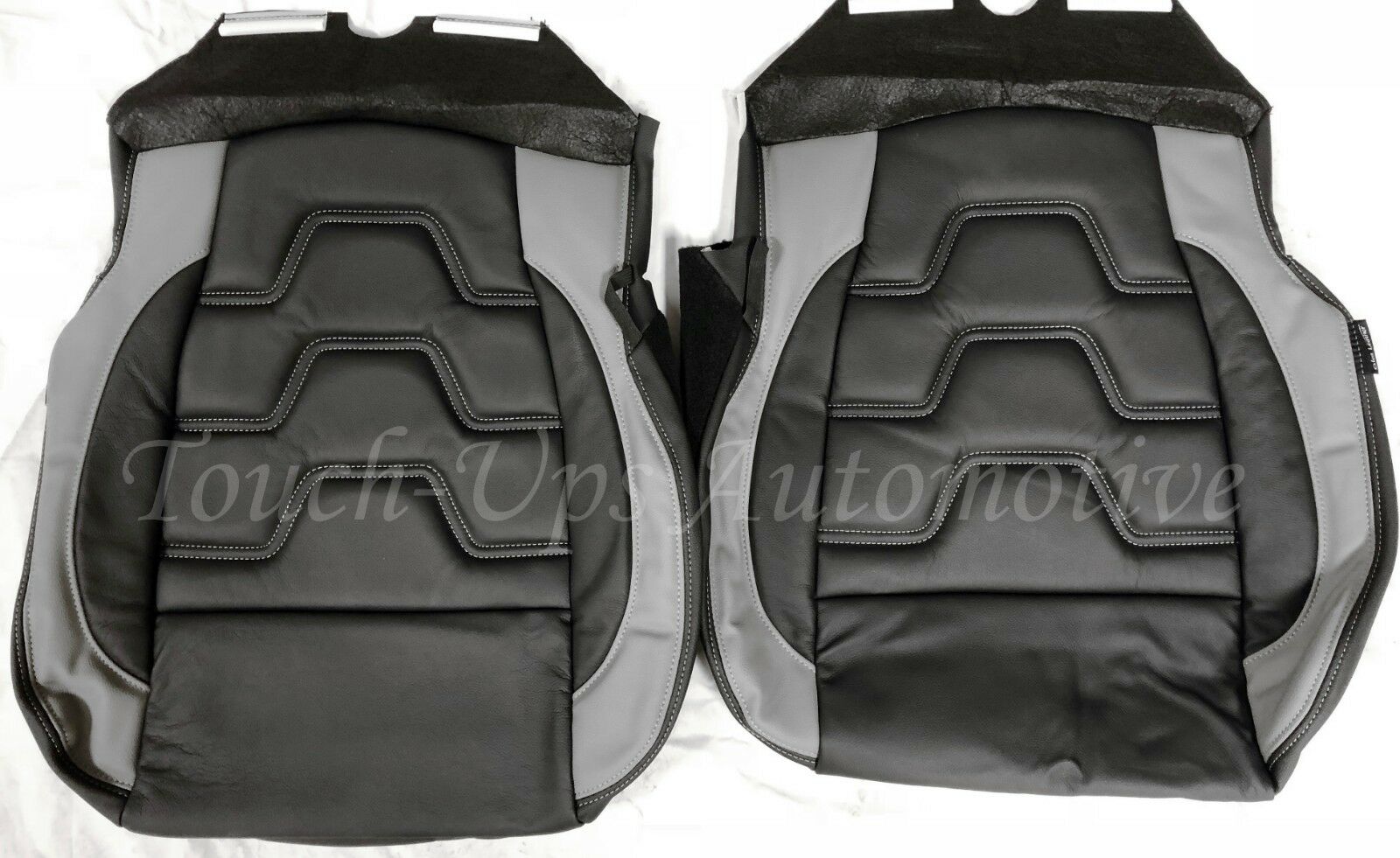 2017-2020 Ford F-250 XLT SuperCrew ALEA Black Gray Leather Seat Covers Custom