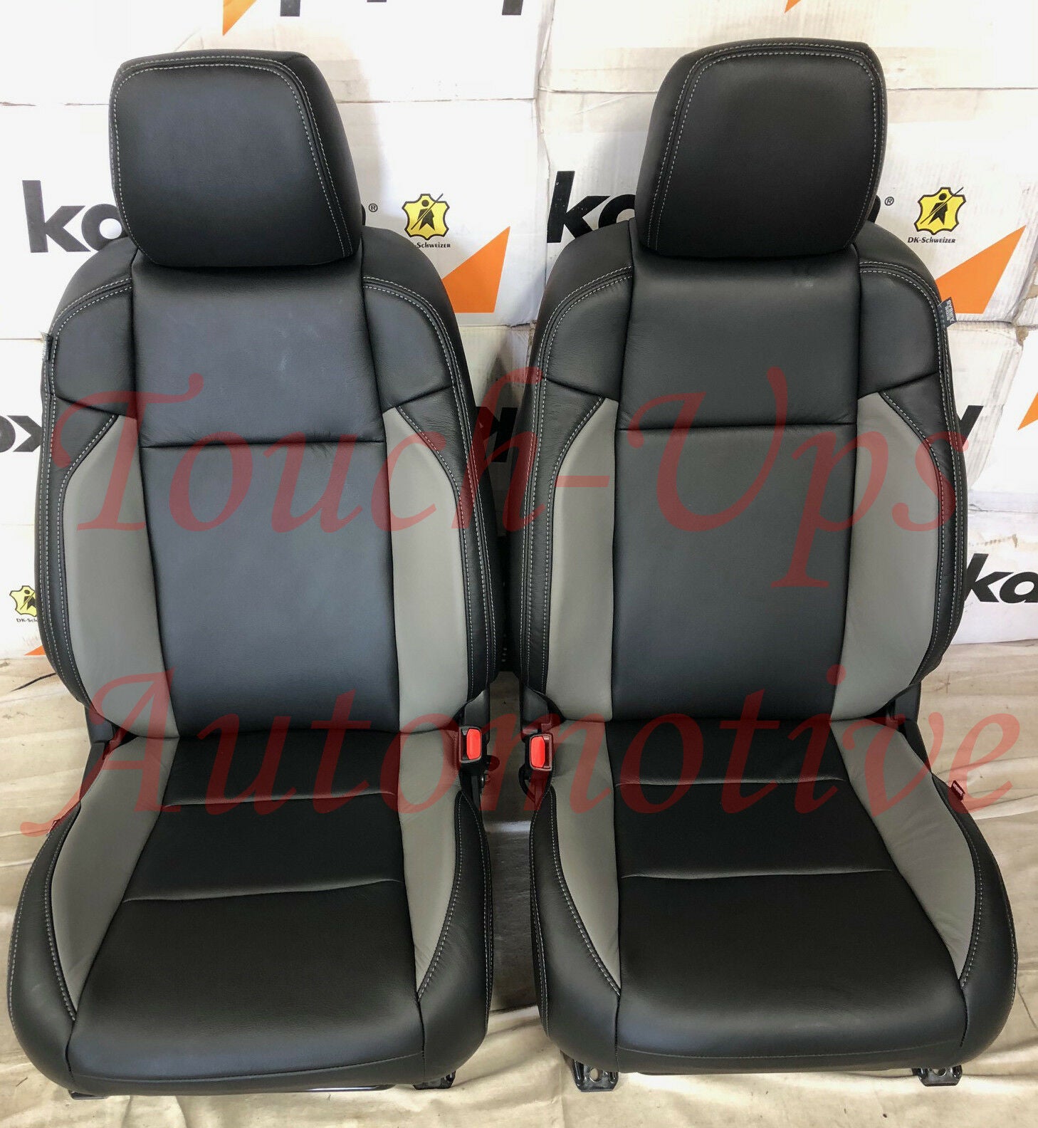 2016-2022 Tacoma DOUBLE Cab SR5 TRD Sport Black Gray Katzkin Leather Seat Covers Kit