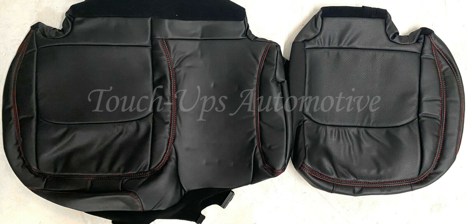 2018-20 Jeep Wrangler Rubicon JL KATZKIN Leather Seat Covers Blk Red Logos Perf