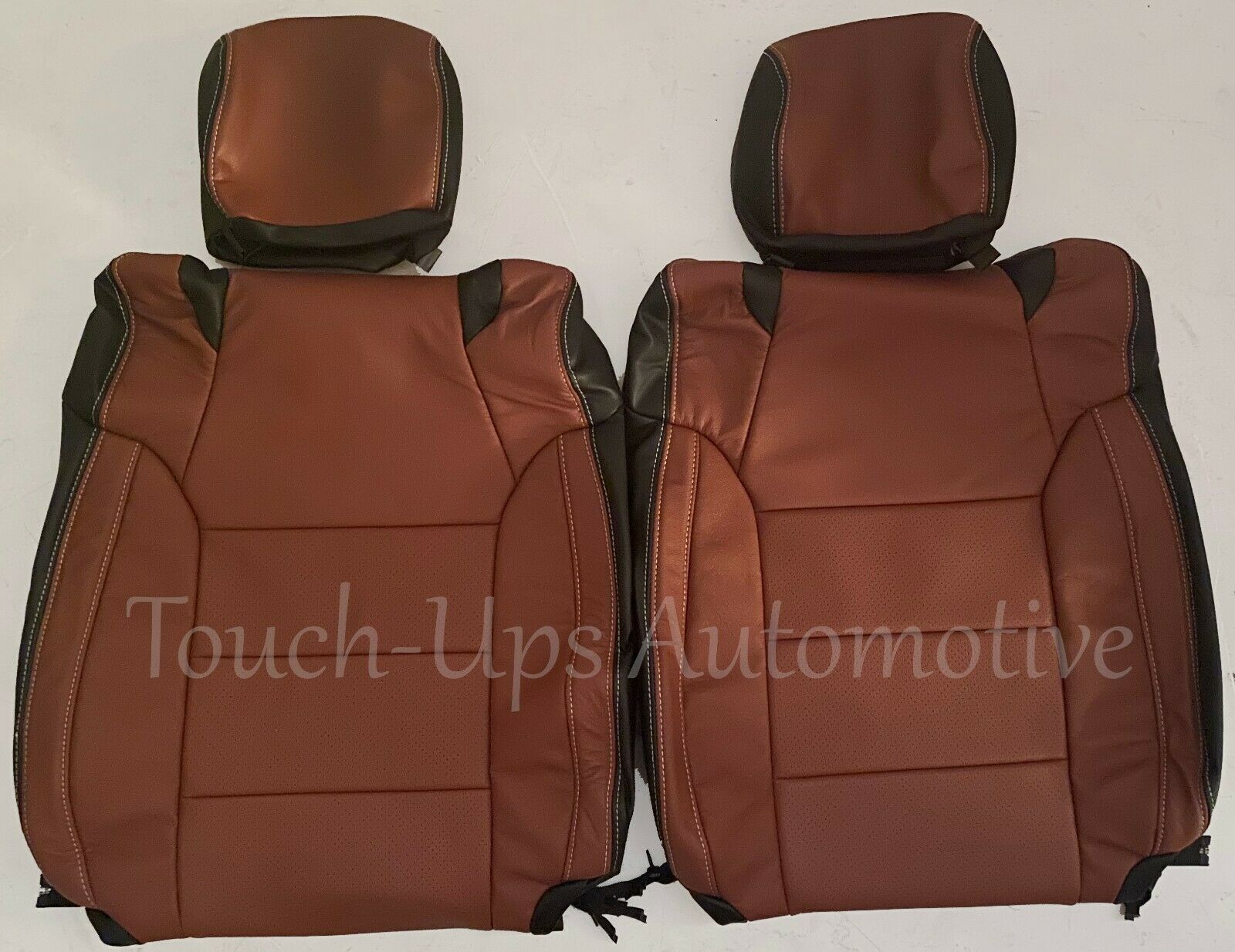 2014-2021 Toyota Tundra Double Cab CrewMax Black Cognac Outlaw Leather Seats