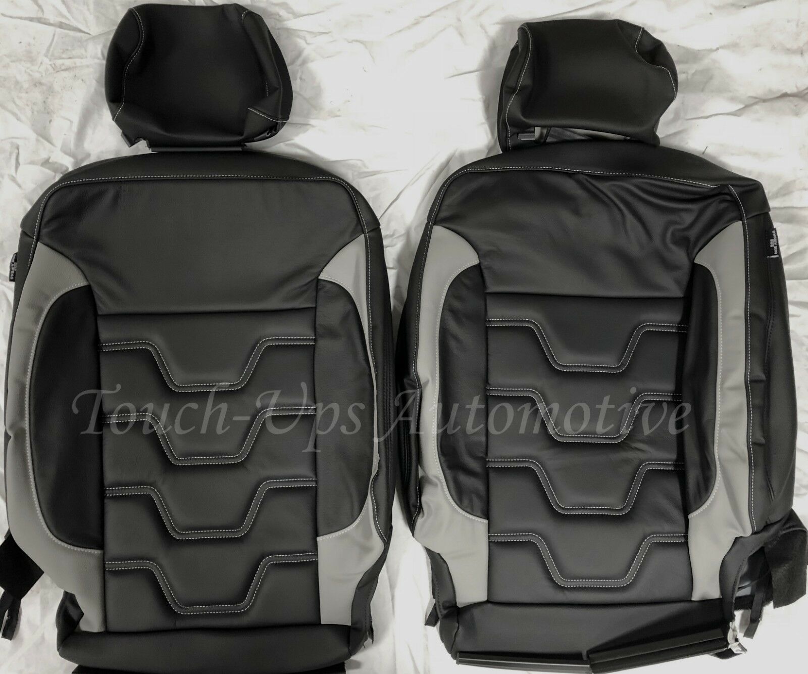 2014-2018 Chevrolet Silverado Crew Cab LT Alea Black Leather Seat Covers Custom