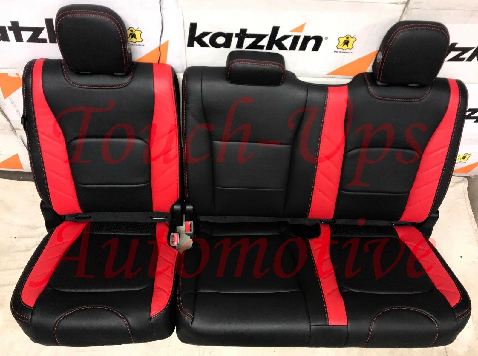 2015-2018 Ford F-150 XLT Super Crew KATZKIN Leather Seats NEW LIMITED Black Red