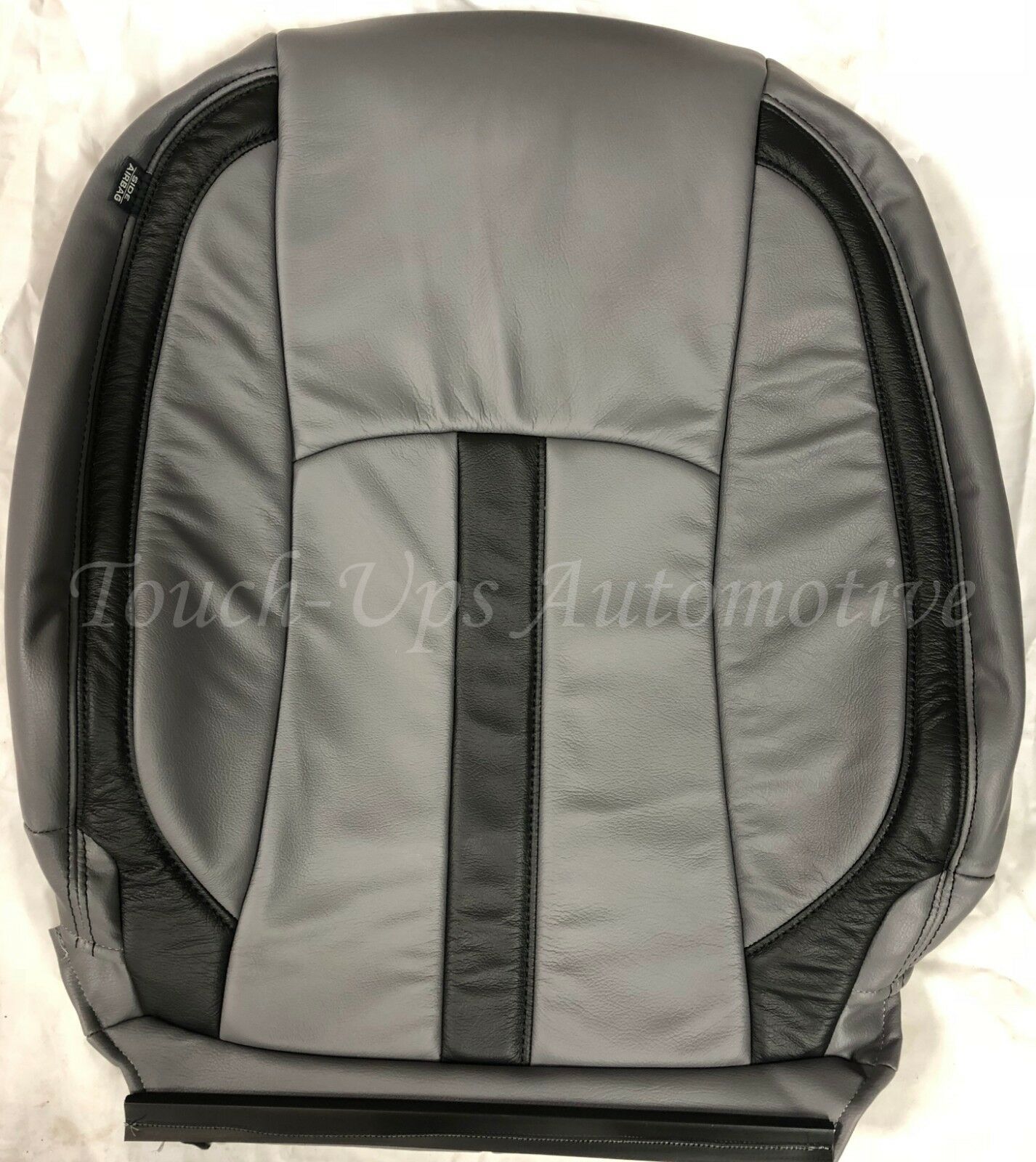 13-18 Dodge Ram Crew or Quad Cab Diesel Gray with Black Katzkin Leather Seat Covers Logos