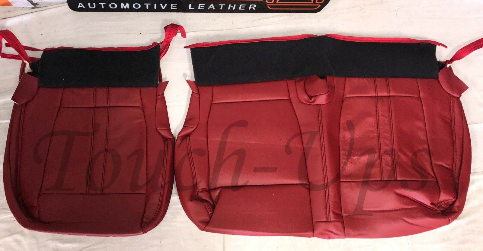 2015-2018 Ford F-150 XLT SuperCrew KATZKIN Leather Seat Covers Kit Cardinal Red