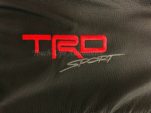 2016-2020 Toyota Tacoma Double Cab ALEA Black Red Leather Seat Covers Logo TRD