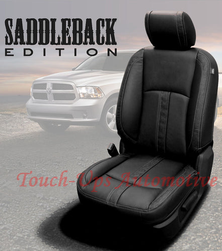 2013-2018 Dodge Ram Crew Cab Saddleback Katzkin Black Outlaw Leather seat Kit
