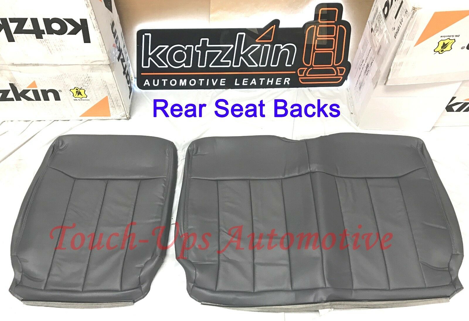 2013 2014 Ford F-150 XLT SuperCrew Cab Katzkin Leather Seat Covers Gray Steel