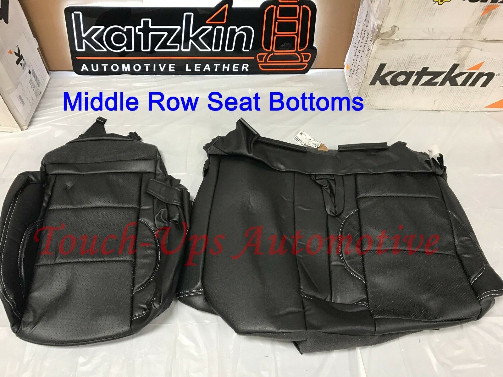 2015-2020 GMC Yukon KATZKIN Black Perforated Leather Seat Covers 3 Three Row Kit