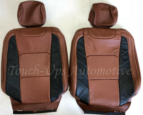 2015-2018 F-150 XLT SuperCrew KATZKIN Leather Seat Covers LIMITED Black Mahogany
