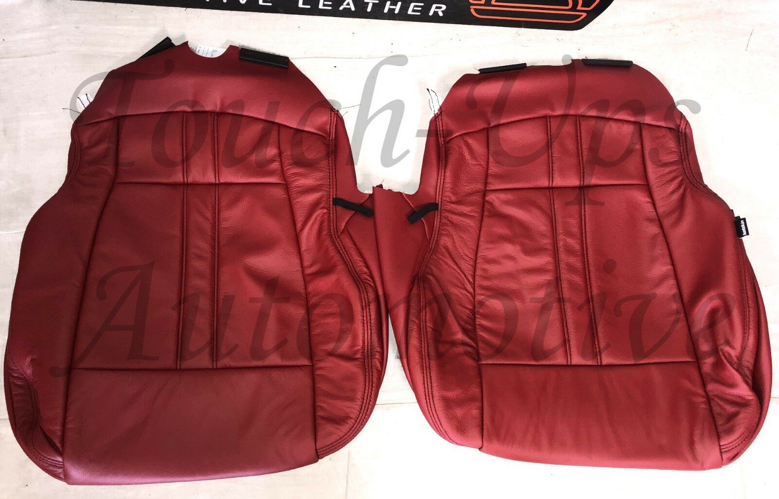 2015-2018 Ford F-150 XLT SuperCrew KATZKIN Leather Seat Covers Kit Cardinal Red