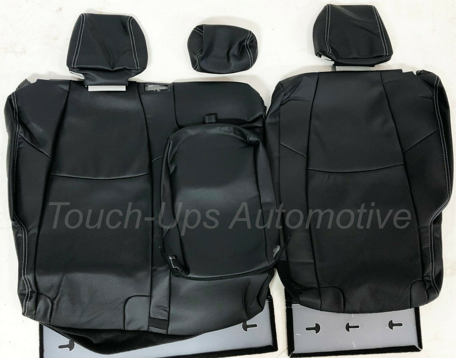 2019-20 Toyota Rav4 LE XLE KATZKIN Leather Seat Covers Replacement Black Silver