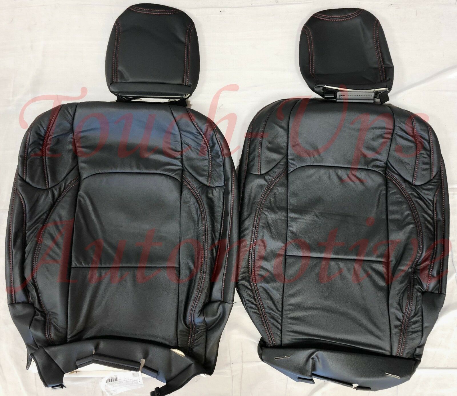 2018-2021 Jeep Wrangler Rubicon 4dr JL KATZKIN Black Red Leather seat Cover Kit
